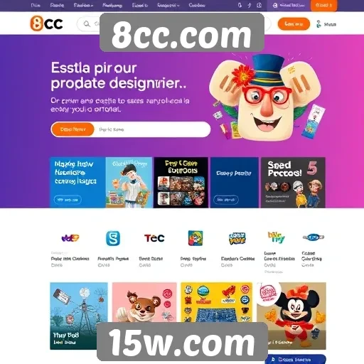 Acessibilidade e design do site 8cc.com